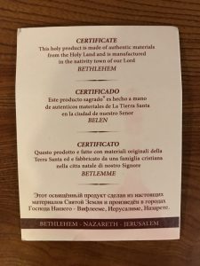 ベツレヘムのholy oil